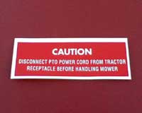(image for) Mower deck decal - Mower cord caution - Click Image to Close